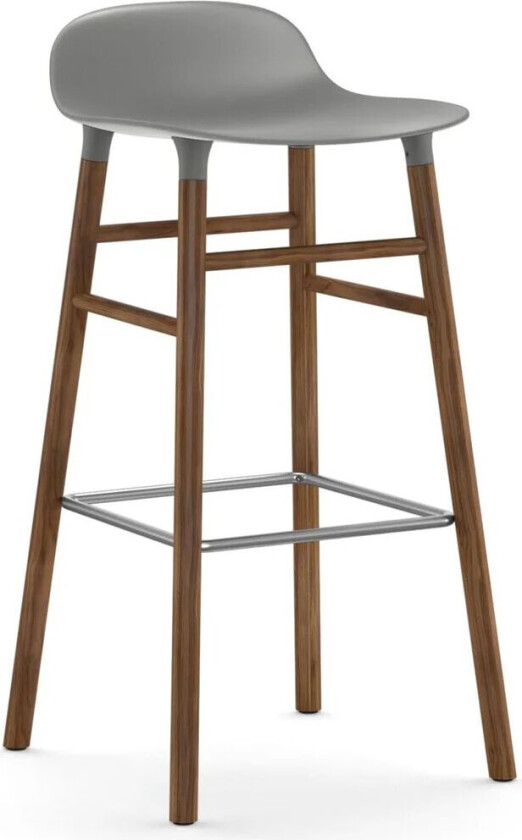 Form Chair barstol valnøttben grå