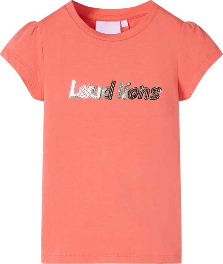 T-skjorte for barn med korte ermer korall 116