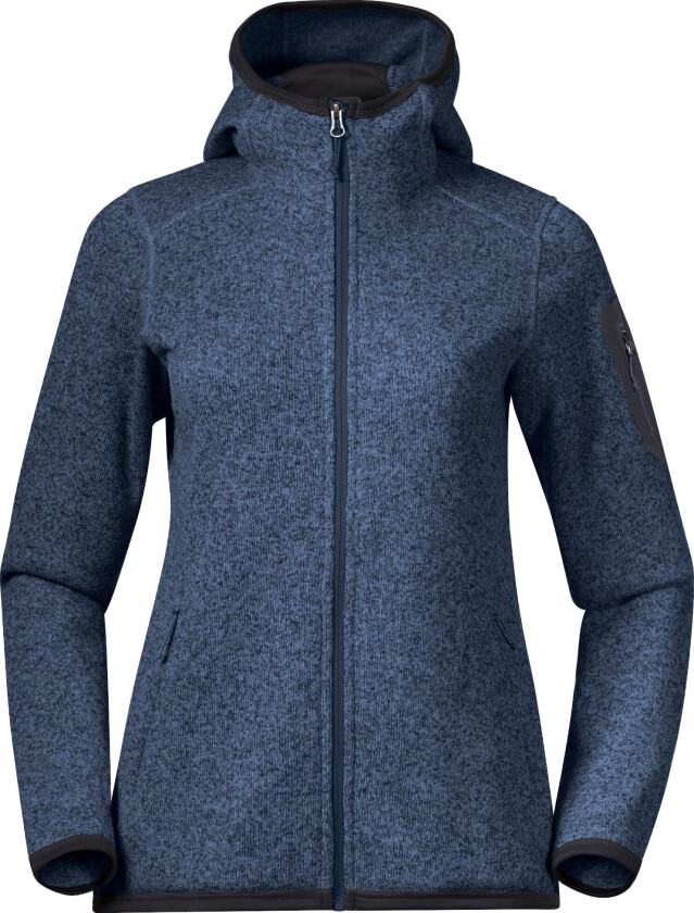 Bilde av Bergans Of Norway Kamphaug Knitted Hoodie Dame Orion Blue M