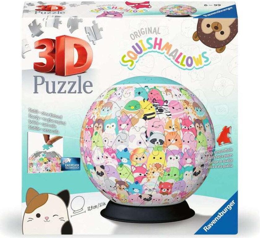 Puslespill 72 Squishmallows 3D Ball