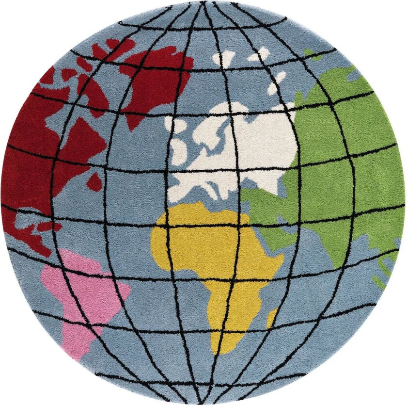Earth gulvteppe Ø130 cm Blå