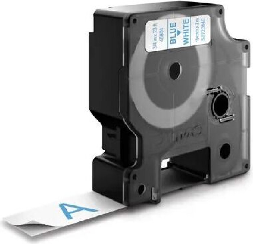 Dymo Tape D1 19mm Blå/hvit