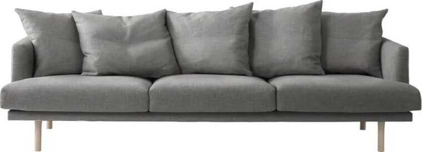 Sjövik sofa 3,5-seter Bern 0349 dark grey, hvitoljede eikeben