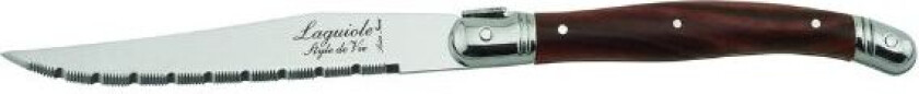 Grillkniver Laguiole Mørkt Tre Sett 6 Sdv