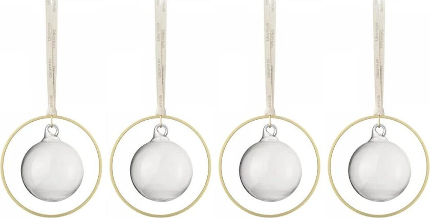 KITAI juletrekule 8,5 cm 4-pakning Clear