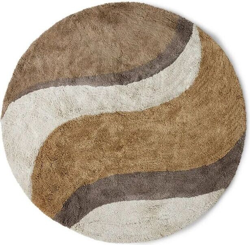 Natural waves baderomsteppe Ø 120 cm Natural multicolours