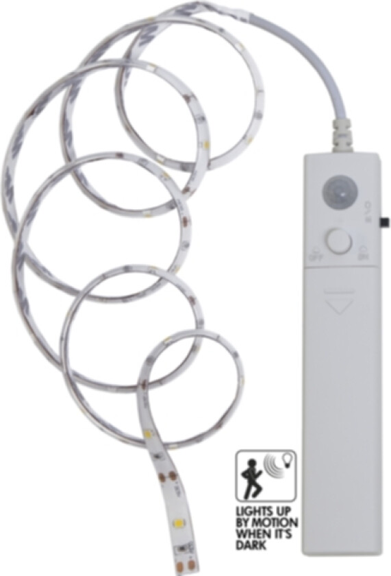 LED-strip med sensor, batteridrevet