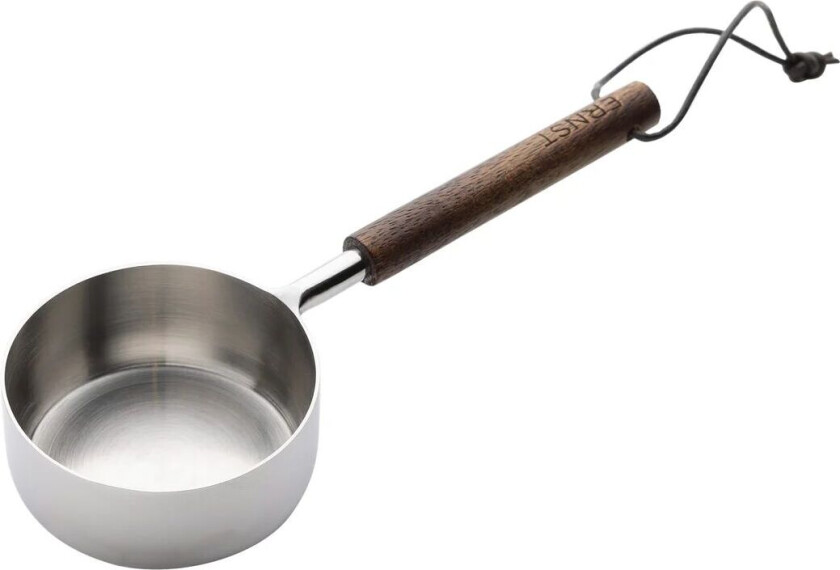 decilitermått med trehank Mørkebrun