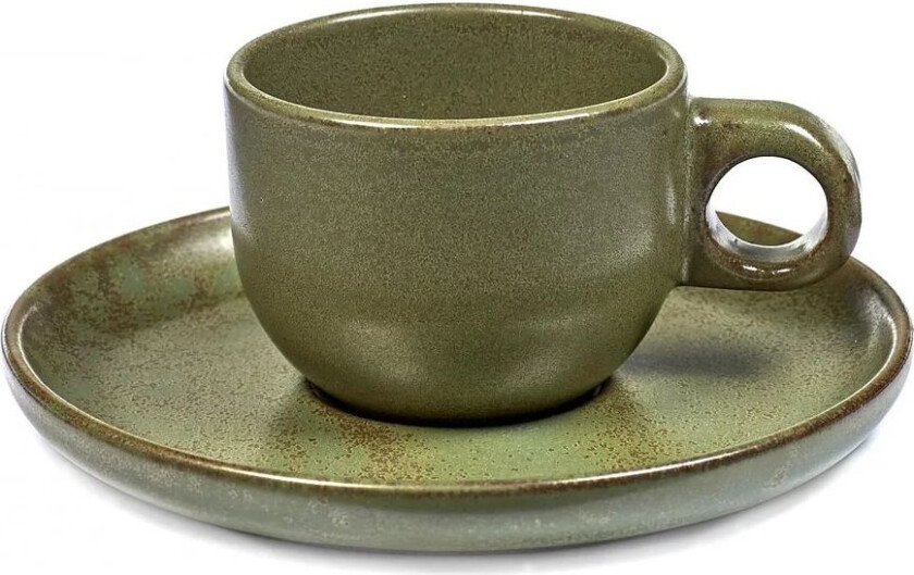 Surface espressokopp med fat 10 cl Camogreen