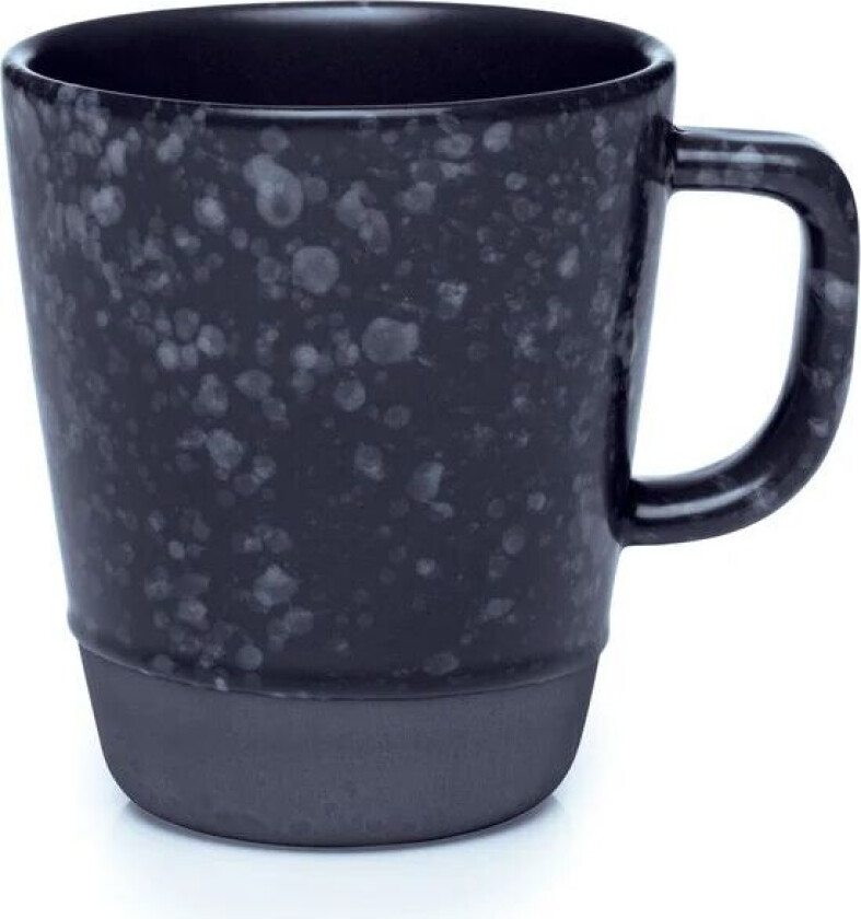 Aida Raw kopp med hank 30 cl svart med prikker