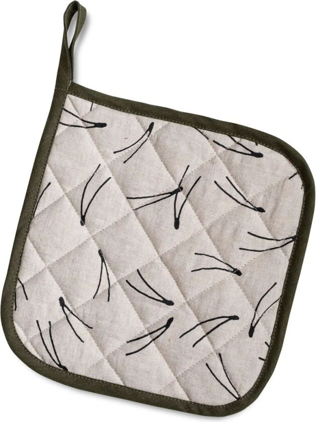 Barr quiltet gryteklut 21 x 21 cm Natur-svart