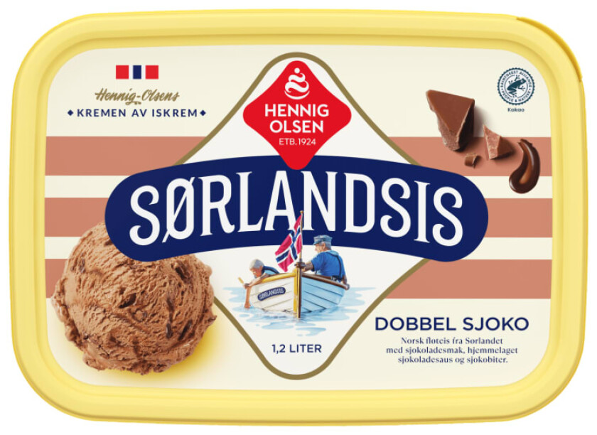 Sørlandsis Dobbel Sjoko 1,2l Hennig-Olsen