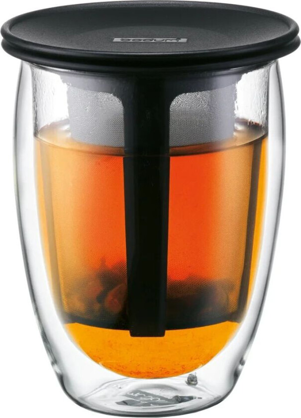 Bodum Tea For One glass med tesil sort