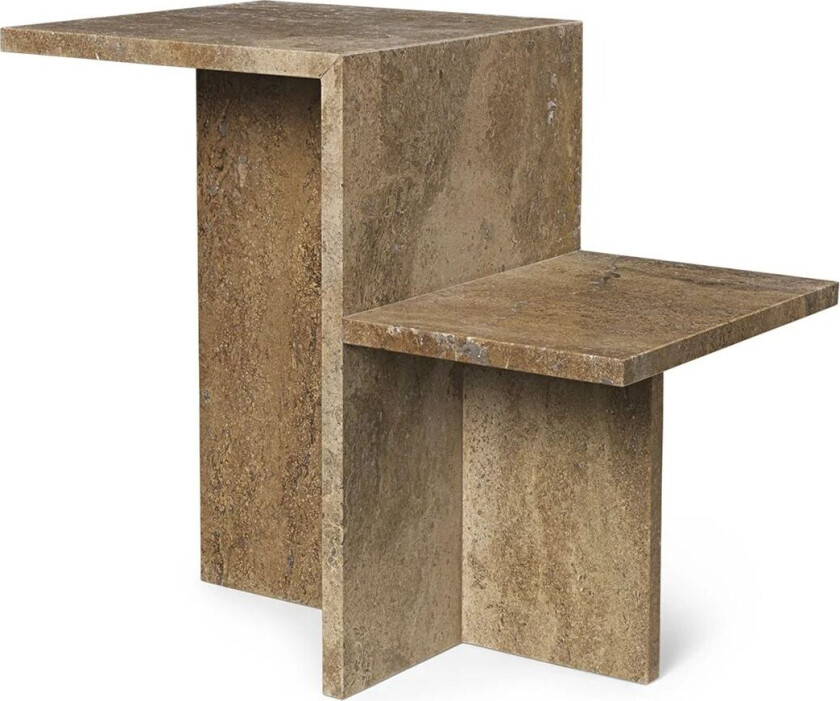 Bilde av Distinct sidebord 59,5x35x50 cm Dark Brown Travertine