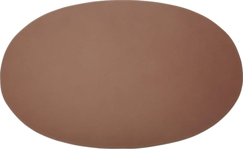 spisebrikke skinn oval cognac