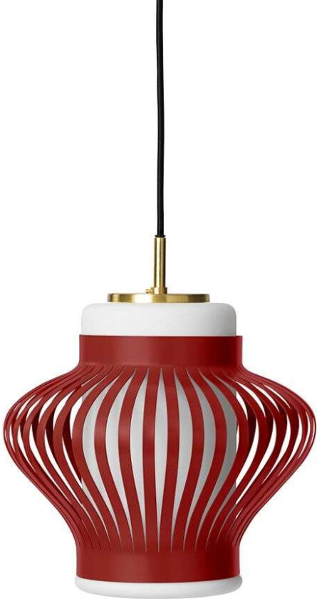 Opal Lamella takpendel Red grape, sandblåst opal