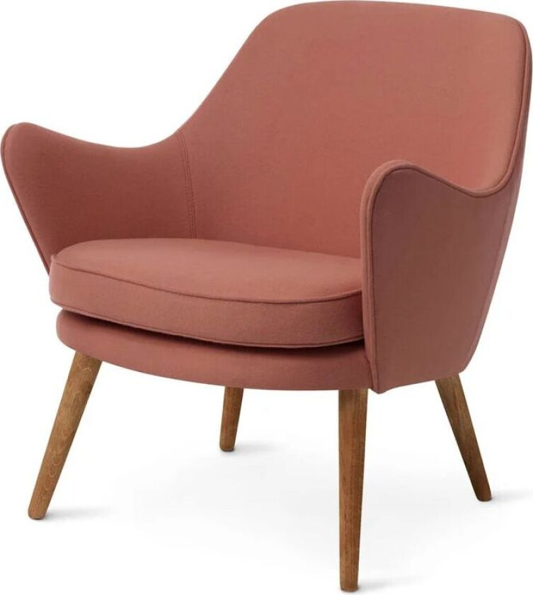 Dwell loungestol Hero 511 blush-ben i røkt eik