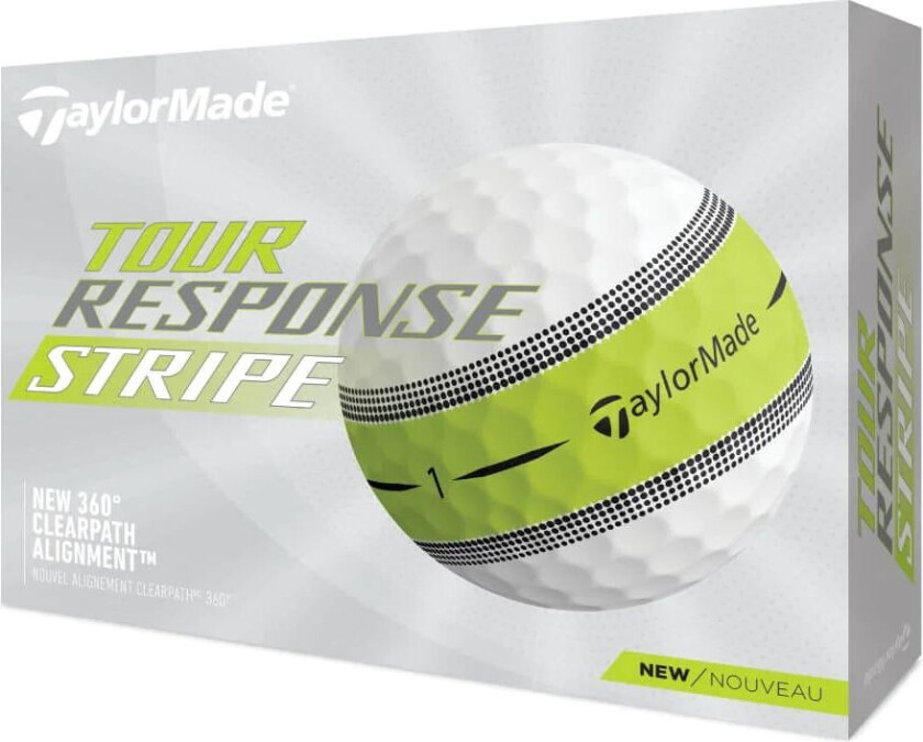 Bilde av Taylormade Tour Response Stripe Golfball Hvit/gul