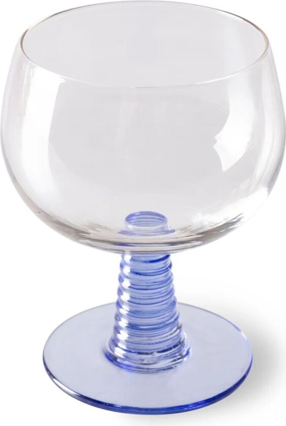 Swirl vinglass lav Blå