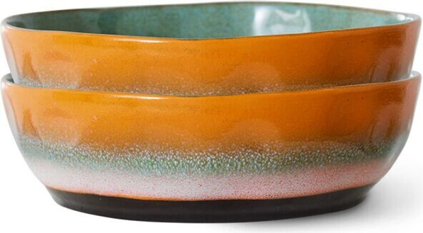 70's pastatallerken Ø17,5 cm 2-pk Golden hour