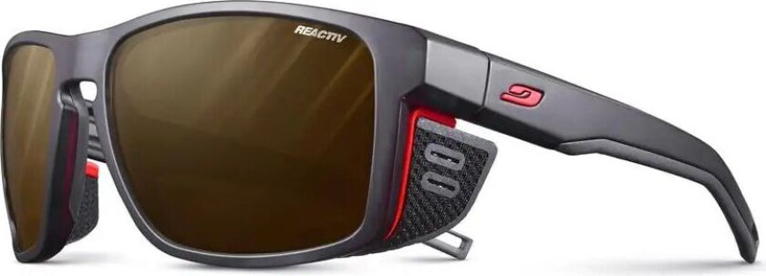 Shield Reactiv 2-4 Polarized OneSize, Matt Translucent Black/Orange