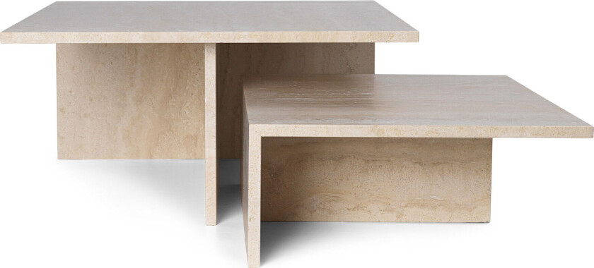 Distinct Grande Duo sofabord 133 x 70 x 35 cm Travertine