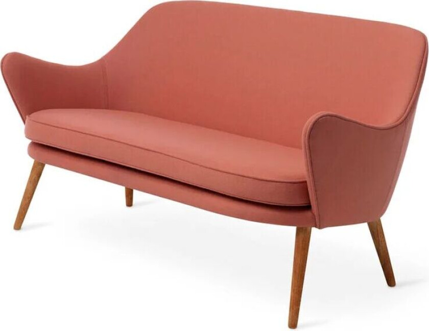 Dwell sofa 2-seter tekstil hero 511 blush, ben i røkt eik