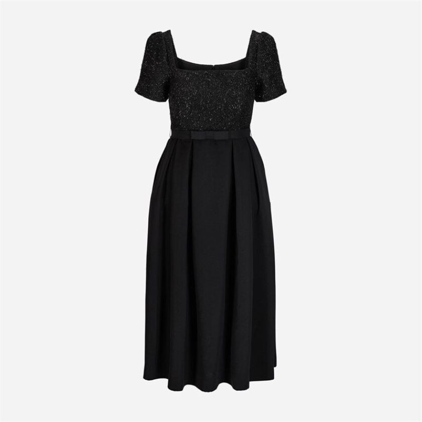 Boucle Midi Dress - Black Sort UK 8