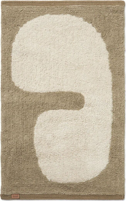 Lay baderomsmatte 50 x 70 cm Dark taupe-off white