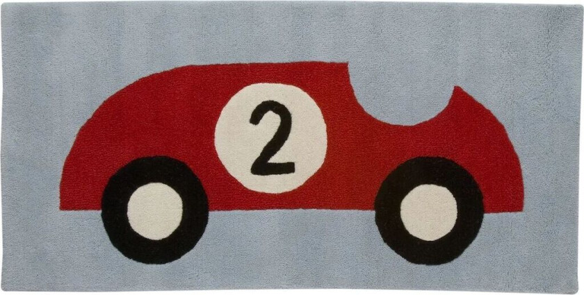 Rally gulvteppe rød bil