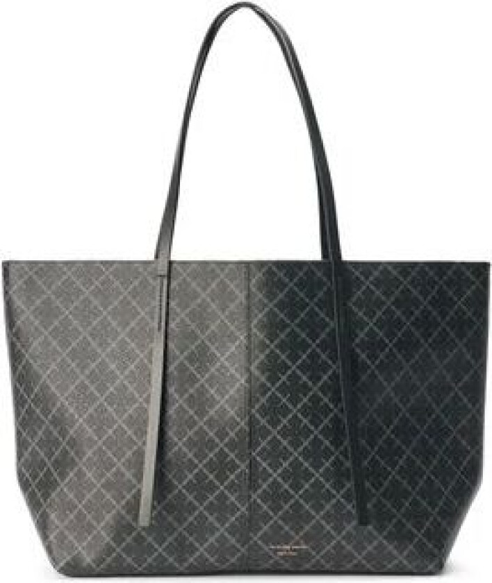 Abigail Printed Tote Bag - Charcoal One Size