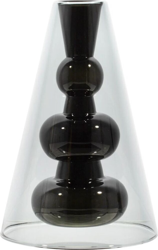 Bump Cone vase Black