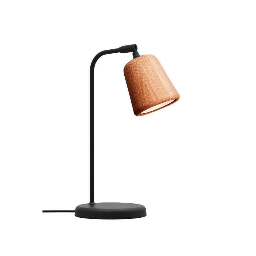 Material bordlampe Natural oak