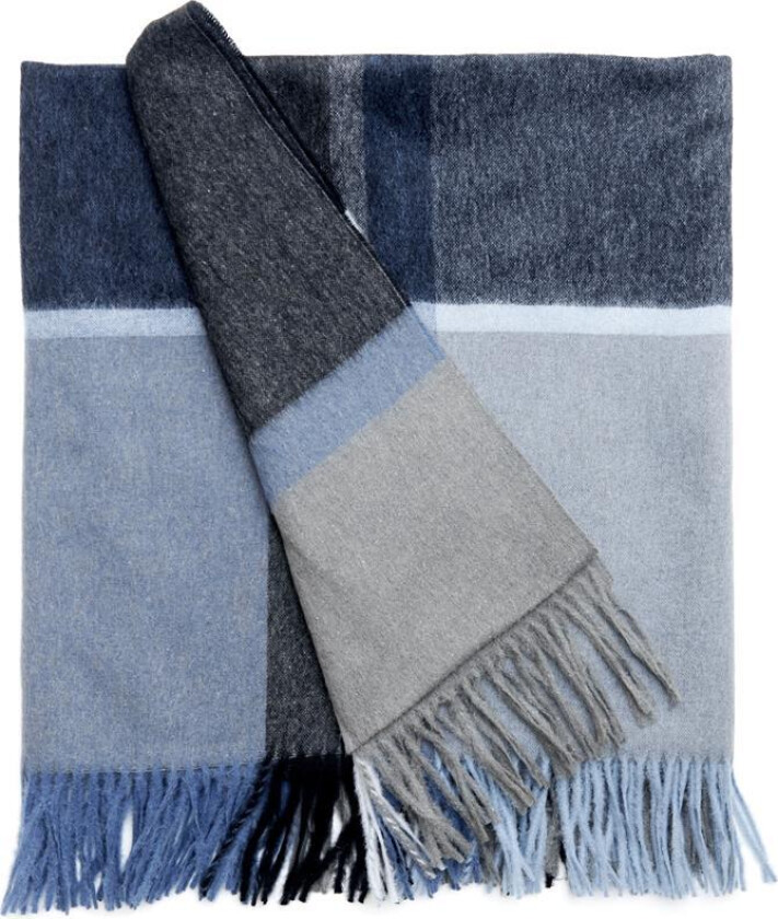 Manhattan pledd steel blue-dusty ocean