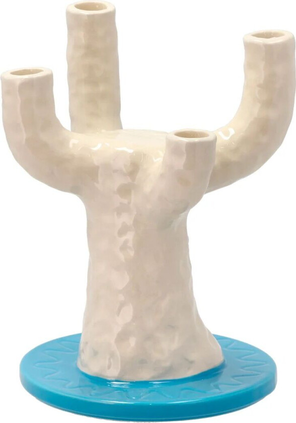 Styles lysestake 19,5 x 25 cm Blå-hvit