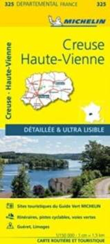 Creuse, Haute-Vienne - Michelin Local Map 325 av Michelin