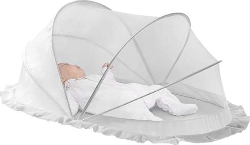 Grå Baby Myggnett - Bærbar Foldbar Myggnett, Universal Spedbarnsmyggnett for Baby Seng, Nyfødt Sengnett