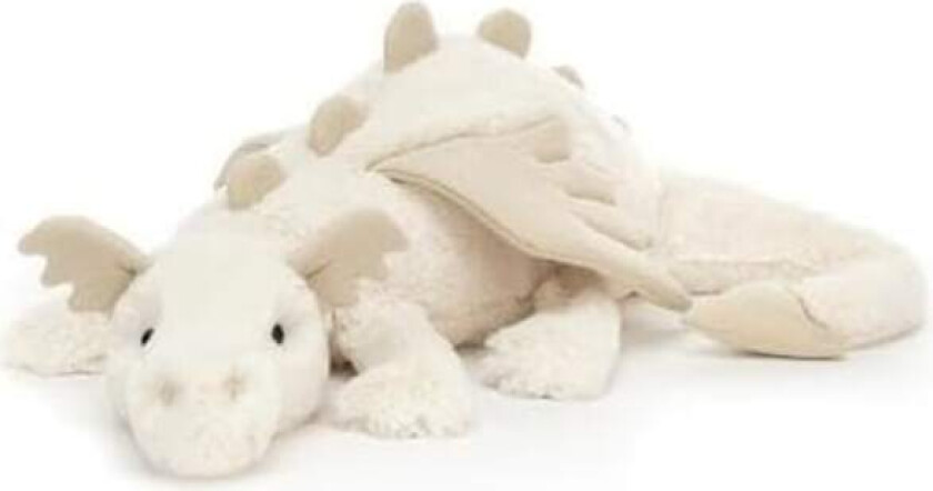Jellycat Snødrage Kosedyr, Enorm 66 cm - Mytisk Plysjleketøy - Klassisk Barnegave
