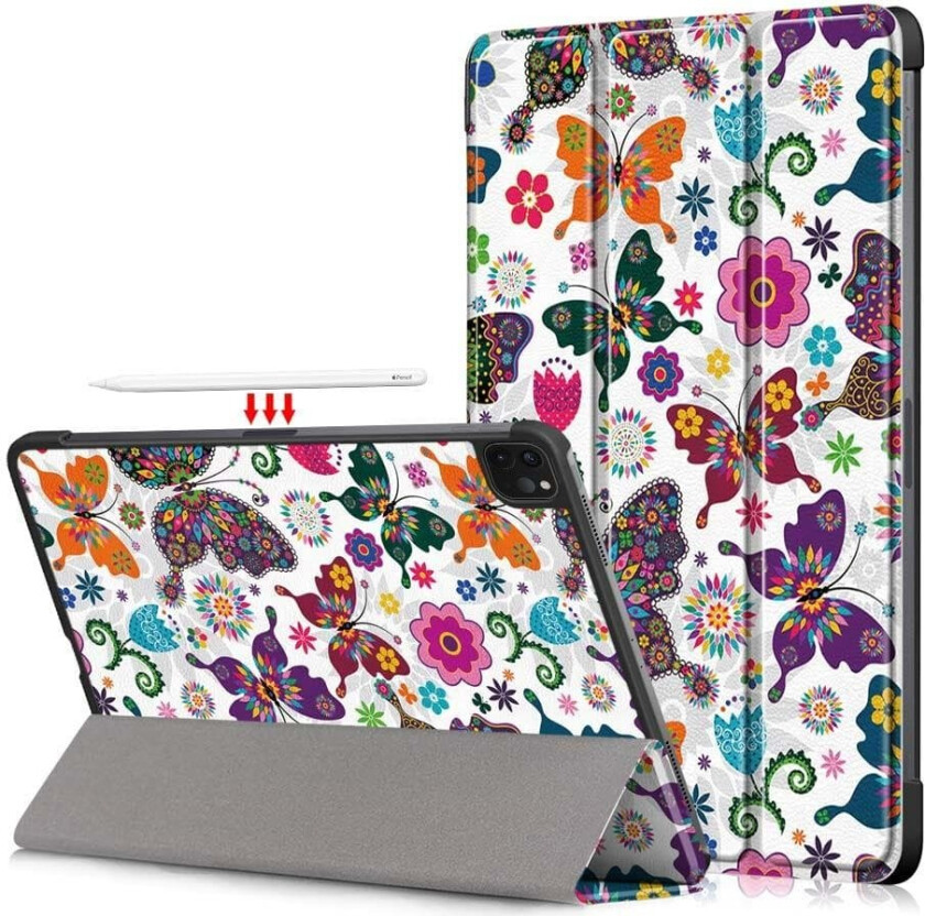 iPad Pro 11" 2021/2020/2018 Trippeldeksel med smal passform - Butterfly