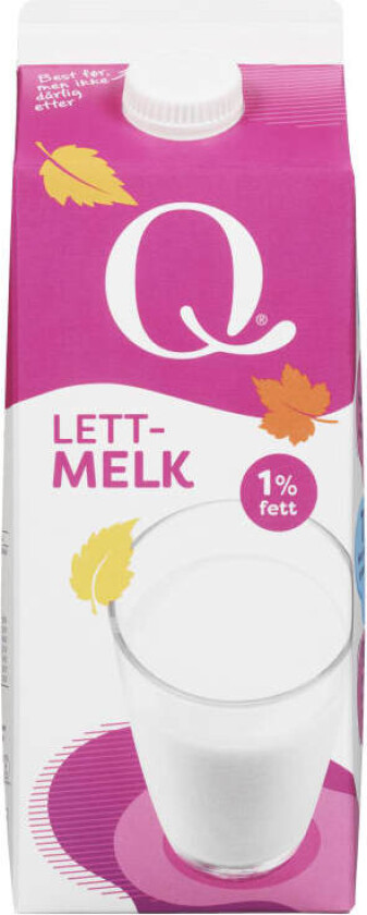 Q Lettmelk 1% 1,75l