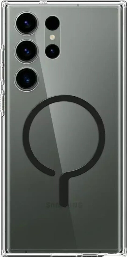 Samsung Galaxy S23 Ultra Hybrid Ultra Deksel - MagSafe Kompatibel - Gjennomsiktig / Svart