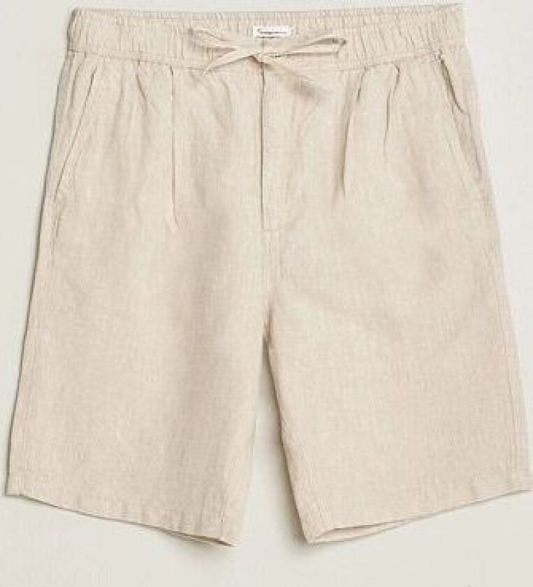 Loose Linen Shorts Light Feather Gray
