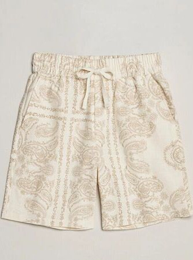 Lesley Paisley Shorts Light Ivory