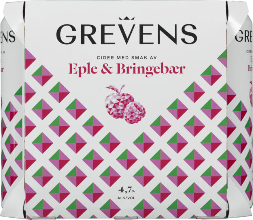 Grevens Cider Eple&Bringebær 0,5lx6 boks