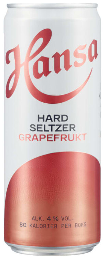 Hansa Hard Seltzer Grapefrukt 0,33l boks Sleek