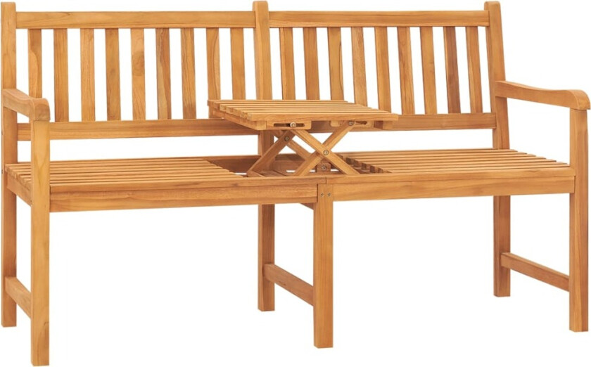 3-seters hagebenk med bord 150 cm heltre teak