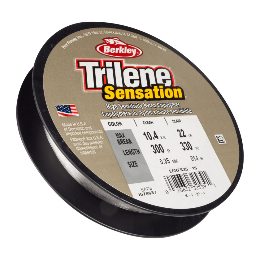 Trilene SENSATION Mono 0.18mm 300M clear, fiskesene monofilament Clear