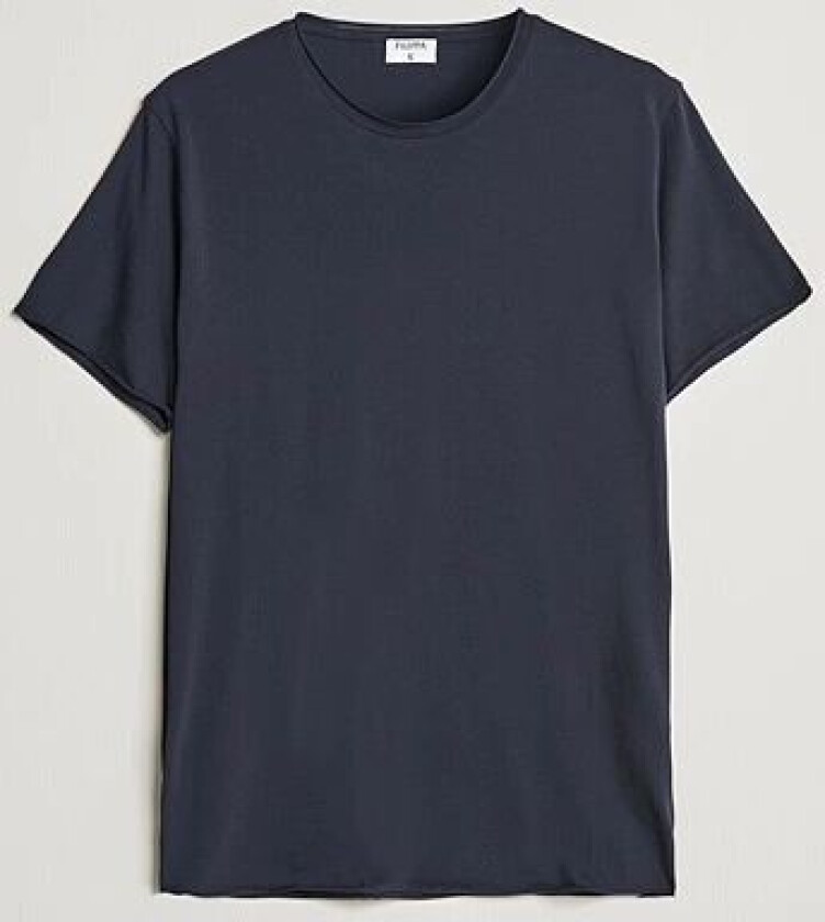 Roll Neck Crew Neck Tee Navy