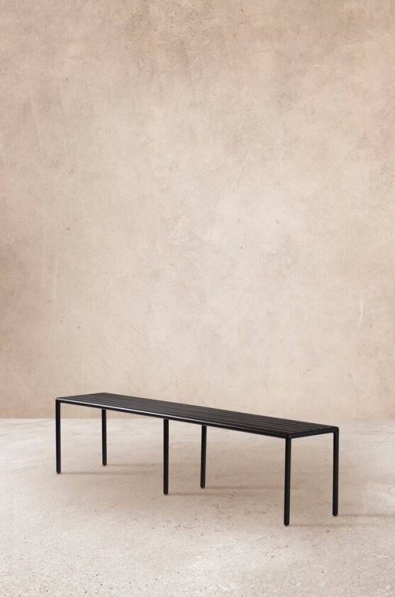 benk 180 cm Black mdf / metall