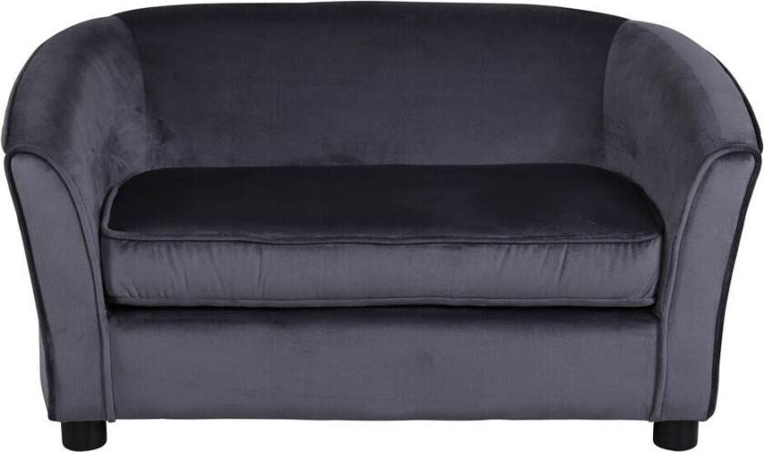 Bilde av Velvet sofa 2 seter til barn grå.